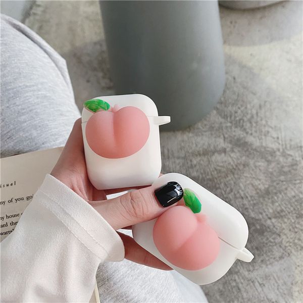 3d cartoon pinching peach soft silicone earphone case for apple air pods 1 2 case for airpods pro protective cover with keychain
3d cartoon pinching peach soft silicone earphone case for apple air pods 1 2 case for airpods pro protective cover with keychain
