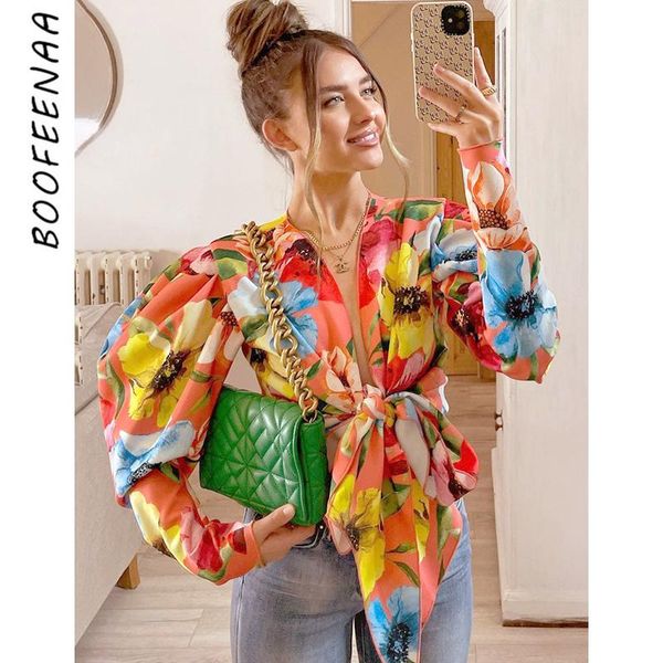 women's blouses & shirts boofeenaa floral for women tie front long sleeve french style fashion cropped cardigan puff c85-cg19, White
women's blouses & shirts boofeenaa floral for women tie front long sleeve french style fashion cropped cardigan puff c85-cg19, White