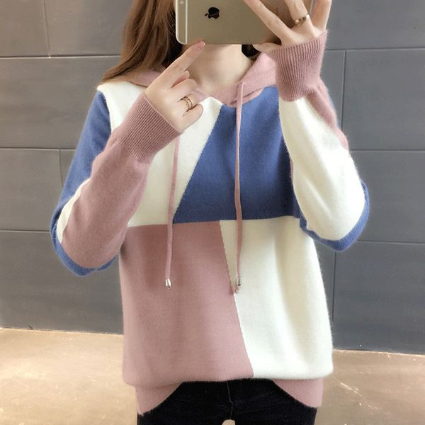 new women's fashions winter 2021 casual korean crochet soft female elegant sweater with long sleeve hood y26 5xxa, White;black
new women's fashions winter 2021 casual korean crochet soft female elegant sweater with long sleeve hood y26 5xxa, White;black