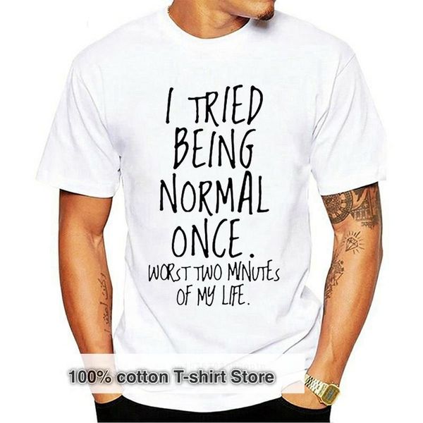 men's t-shirts i tried being normal once hipster women t-shirt o-neck casual funny female shirts short sleeve harajuku streetwear, White;black
men's t-shirts i tried being normal once hipster women t-shirt o-neck casual funny female shirts short sleeve harajuku streetwear, White;black