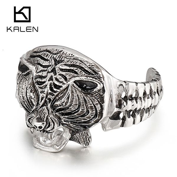 bangles bracelet fashion personality tiger head stainless steel domineering open men's jewelry, Black
bangles bracelet fashion personality tiger head stainless steel domineering open men's jewelry, Black