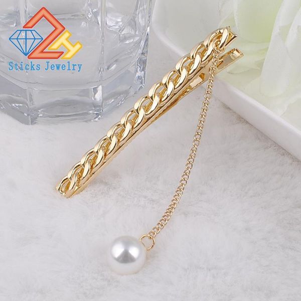 hair clips & barrettes wedding accessories flat chain / round bright pearl clip ladies barrette simple metal hairpins jewelry for women, Golden;silver
hair clips & barrettes wedding accessories flat chain / round bright pearl clip ladies barrette simple metal hairpins jewelry for women, Golden;silver