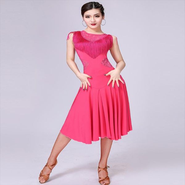 stage wear fashionable latin dancing costumes lace black tassel shoulder designed female training performance dress, Black;red
stage wear fashionable latin dancing costumes lace black tassel shoulder designed female training performance dress, Black;red
