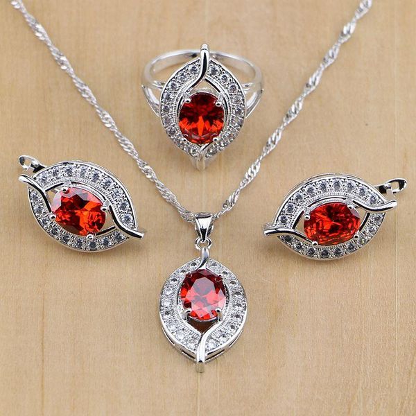 wedding jewelry sets mystic red cubic zirconia white cz 925 sterling silver for women accessories earrings/pendant/necklace/ring, Slivery;golden
wedding jewelry sets mystic red cubic zirconia white cz 925 sterling silver for women accessories earrings/pendant/necklace/ring, Slivery;golden