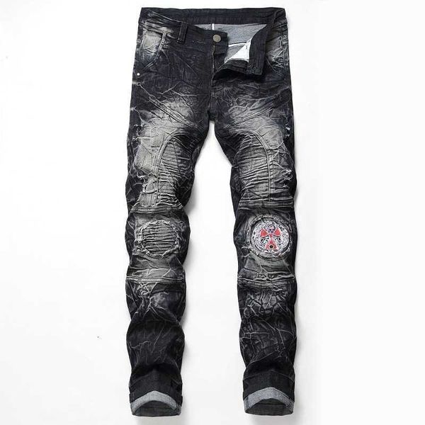 men's jeans autumn spring ripped street hip hop stretch bike trendy holes straight denim trouers gwec fpvo, Blue
men's jeans autumn spring ripped street hip hop stretch bike trendy holes straight denim trouers gwec fpvo, Blue