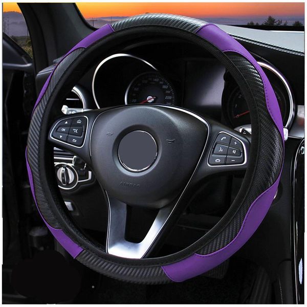 steering wheel covers 37-38cm car cover breathable pu leather auto decoration carbon fiber
steering wheel covers 37-38cm car cover breathable pu leather auto decoration carbon fiber
