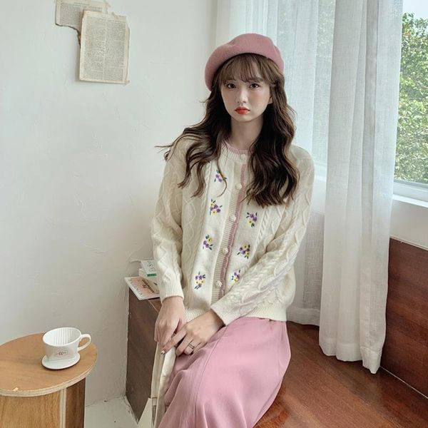 women's knits & tees 2021 girl japanese knitted sweater jacket women loose korean version of autumn and winter printing all-match cardi, White
women's knits & tees 2021 girl japanese knitted sweater jacket women loose korean version of autumn and winter printing all-match cardi, White