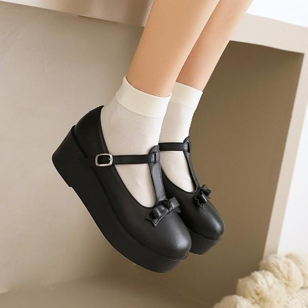 dress shoes college student sweet girl lolita jk uniform pu leather platform heels t-strap wedges womens pumps 2021 spring, Black
dress shoes college student sweet girl lolita jk uniform pu leather platform heels t-strap wedges womens pumps 2021 spring, Black
