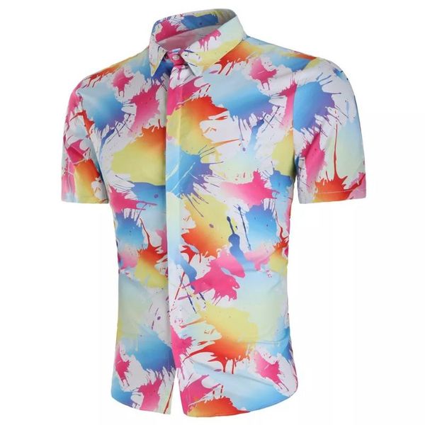 men's casual shirts summer luxury 3d printed shirt club party punk style tees colorful print high quality, White;black
men's casual shirts summer luxury 3d printed shirt club party punk style tees colorful print high quality, White;black