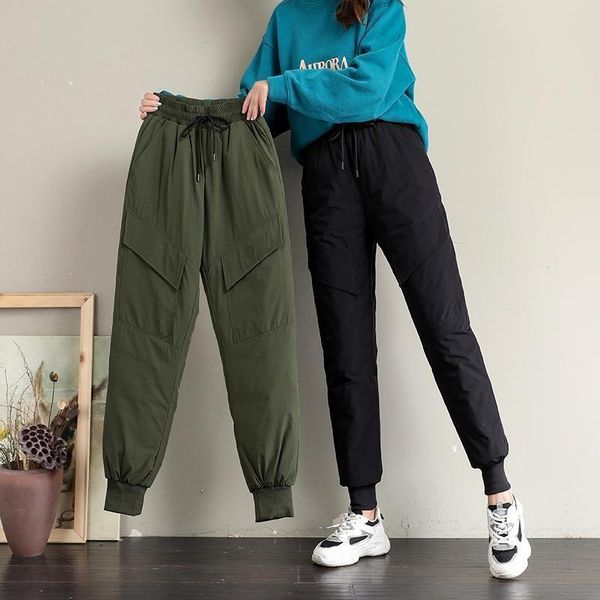 women's pants & capris high waist tooling cotton women 2021 winter fashion plus size casual warm thick trousers stretch female bloomers, Black;white
women's pants & capris high waist tooling cotton women 2021 winter fashion plus size casual warm thick trousers stretch female bloomers, Black;white