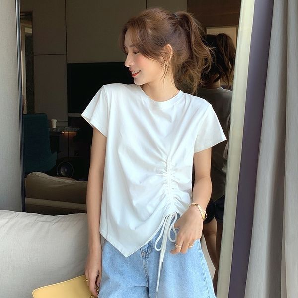 ladies solid color t shirt 2021 will see women's uneven cotton wool ins ol1m, White
ladies solid color t shirt 2021 will see women's uneven cotton wool ins ol1m, White