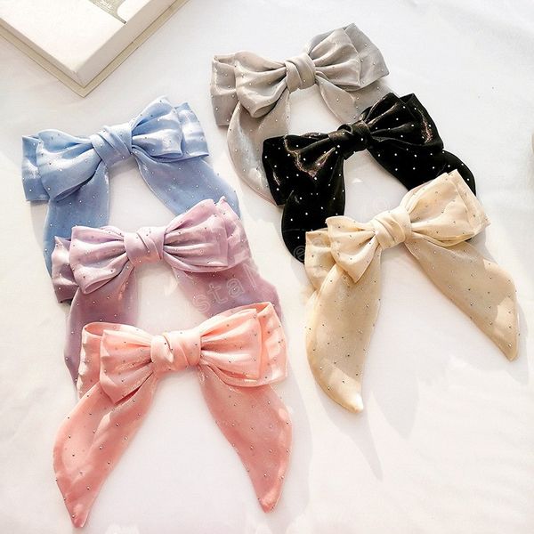women solid color bow hairpin bowknot new year barrettes women fabric bright silk ponytail clip hair accessories, Slivery;white
women solid color bow hairpin bowknot new year barrettes women fabric bright silk ponytail clip hair accessories, Slivery;white
