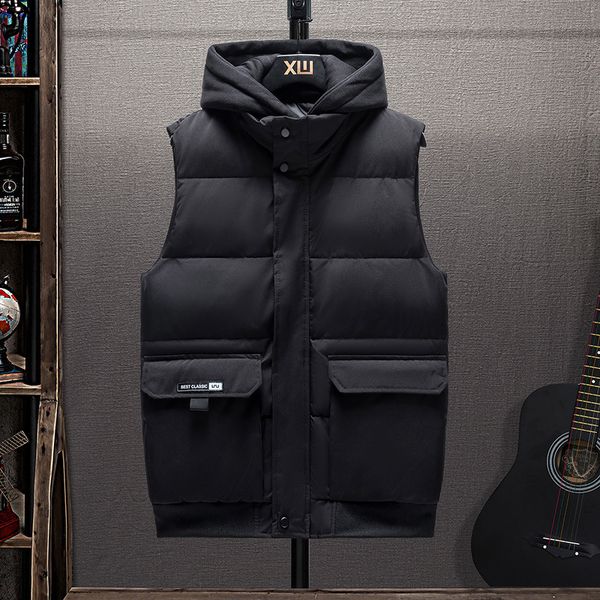 winter printed men's korean fashion brand down cotton vest large loose shoulder thickening warm coat, Black;white
winter printed men's korean fashion brand down cotton vest large loose shoulder thickening warm coat, Black;white