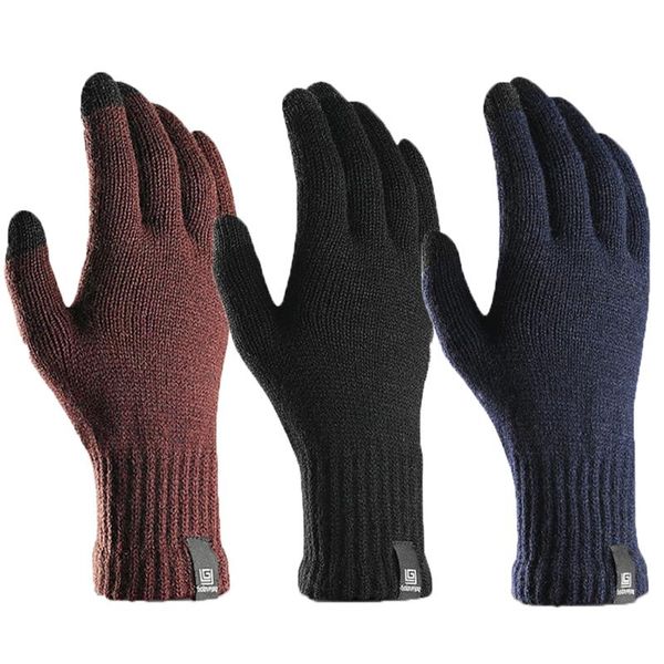 five fingers gloves delicate knit men women winter touch screen simple solid color warm wool velvet mittens glove, Blue;gray
five fingers gloves delicate knit men women winter touch screen simple solid color warm wool velvet mittens glove, Blue;gray