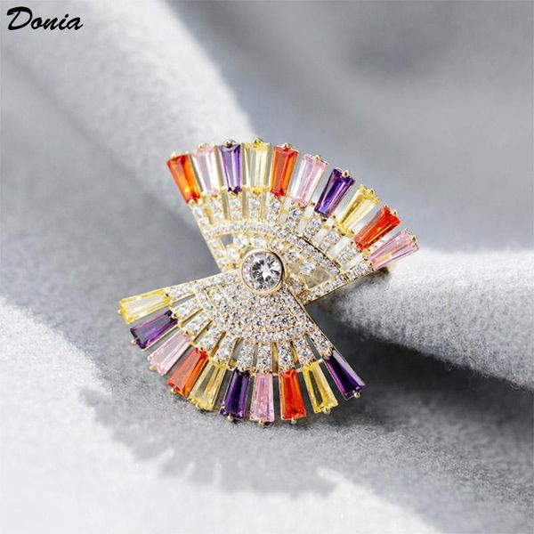 pins, brooches donia jewelry luxury fan-shaped rotating brooch copper inlaid zircon upscale ladies pin coat joker accessories, Gray
pins, brooches donia jewelry luxury fan-shaped rotating brooch copper inlaid zircon upscale ladies pin coat joker accessories, Gray