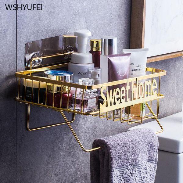 wshyufei bathroom punch shower shelf golden wrought iron shampoo storage rack holder sticker hangers towel rack
wshyufei bathroom punch shower shelf golden wrought iron shampoo storage rack holder sticker hangers towel rack