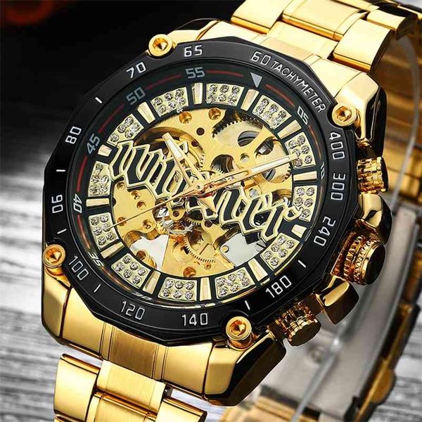 men watch skeleton automatic mechanical winner gold es stainless steel bracelet sports luxury male clock 210608, Slivery;brown
men watch skeleton automatic mechanical winner gold es stainless steel bracelet sports luxury male clock 210608, Slivery;brown