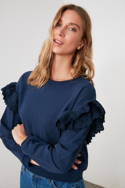 women's hoodies & sweatshirts trendyol shoulder detail basic knitted sweatshirt twoaw21sw0442, Black
women's hoodies & sweatshirts trendyol shoulder detail basic knitted sweatshirt twoaw21sw0442, Black