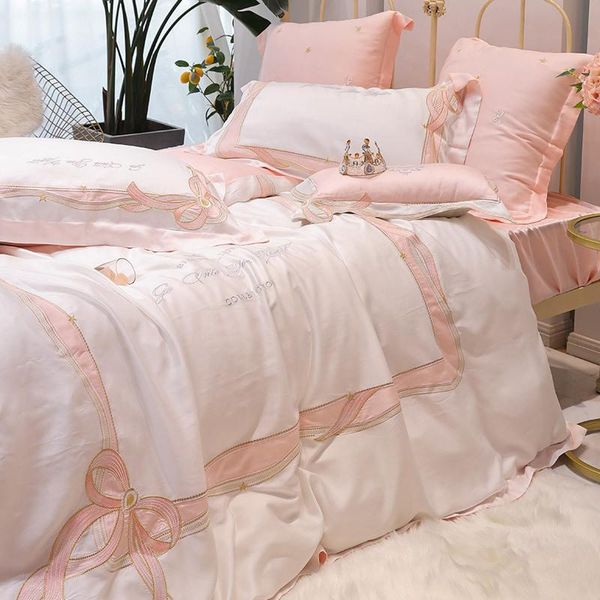 bedding sets princess style 80s tencel girl bow-tied embroidered silky quilt set nude sleeping bedsheets spring/summer 1.8bedding
bedding sets princess style 80s tencel girl bow-tied embroidered silky quilt set nude sleeping bedsheets spring/summer 1.8bedding