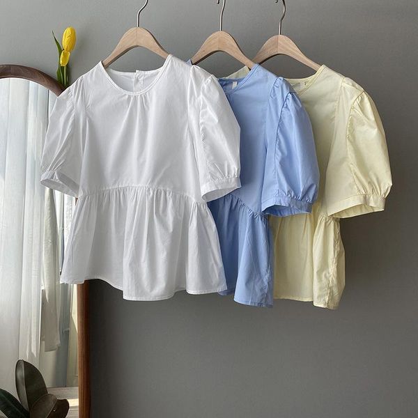women's blouses & shirts puff short sleeve white o-neck patchwork loose blouse female 2021 summer fashion sweet clothes
women's blouses & shirts puff short sleeve white o-neck patchwork loose blouse female 2021 summer fashion sweet clothes