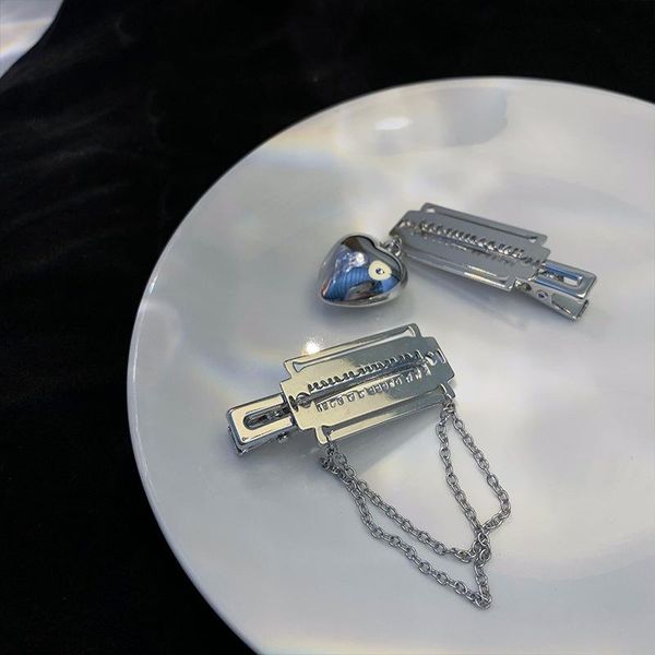 hair clips & barrettes punk metal silver color blade tassel hairpin harajuku chain clip for women love heart side fashion accessories, Golden;silver
hair clips & barrettes punk metal silver color blade tassel hairpin harajuku chain clip for women love heart side fashion accessories, Golden;silver