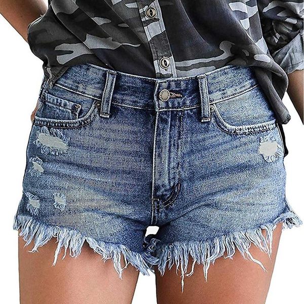 women's shorts women ripped denim summer button solid color pockets streetwear trousers spodenki damskie, White;black
women's shorts women ripped denim summer button solid color pockets streetwear trousers spodenki damskie, White;black