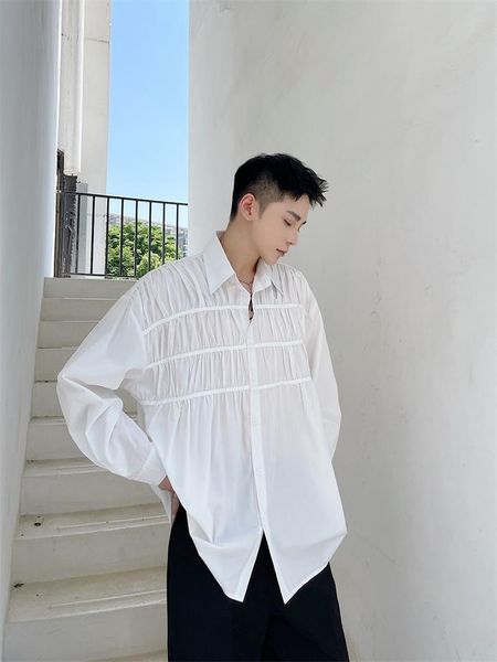 men's casual shirts spring and autumn fashion trend careful machine drape design all-match loose large size long sleeve shirt, White;black
men's casual shirts spring and autumn fashion trend careful machine drape design all-match loose large size long sleeve shirt, White;black