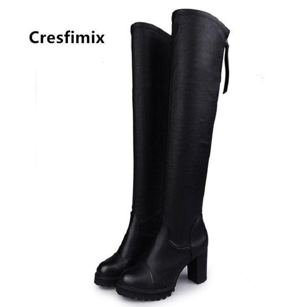 boots cresfimix botas femininas women fashion sweet comfortable autumn high heel lady classic quality knee b6003, Black
boots cresfimix botas femininas women fashion sweet comfortable autumn high heel lady classic quality knee b6003, Black