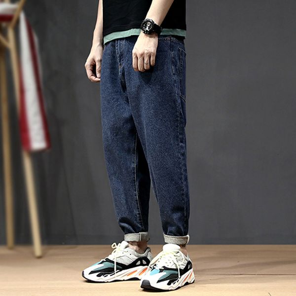 2021 new korean style fashion loose elastic harem tapered trousers retro blue streetwear hip hop jeans men pencil pants 935p
2021 new korean style fashion loose elastic harem tapered trousers retro blue streetwear hip hop jeans men pencil pants 935p