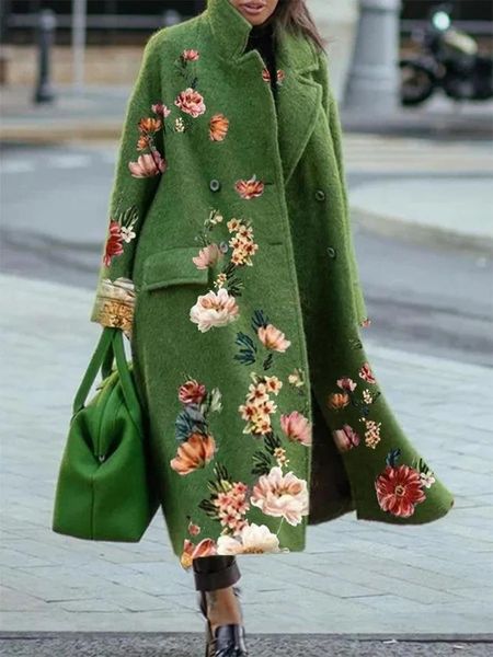 women's wool & blends autumn winter coat long cardigan coats warm print female clothes trench elegant lapel jacket outwear oversize, Black
women's wool & blends autumn winter coat long cardigan coats warm print female clothes trench elegant lapel jacket outwear oversize, Black