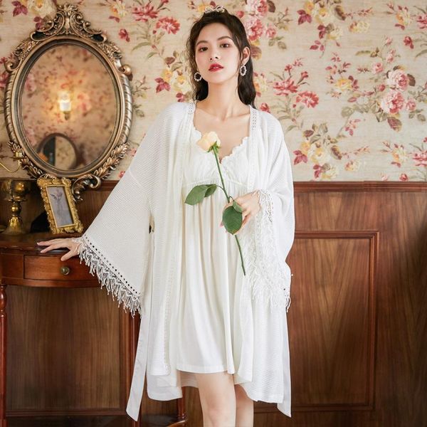 women's sleepwear meetlife two pieces set victorian princess nightgown women trumpet sleeve lace cotton tassel nightdress bride, Black;red
women's sleepwear meetlife two pieces set victorian princess nightgown women trumpet sleeve lace cotton tassel nightdress bride, Black;red