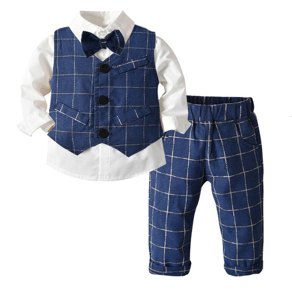 children's autumn three piece striped vest bow long sleeve shirt casual pants suit oem customized, Blue
children's autumn three piece striped vest bow long sleeve shirt casual pants suit oem customized, Blue