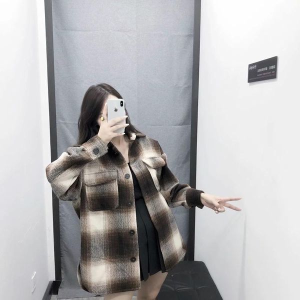 women's jackets women 's clothing shirt jacket cross border fashion euro american plaid loose medium length tweed turn- down colla, Black;brown
women's jackets women 's clothing shirt jacket cross border fashion euro american plaid loose medium length tweed turn- down colla, Black;brown
