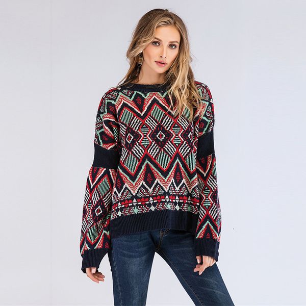 2021 autumn winter rhombus jumper casual geometry knitted pullovers sweater for women new llx1, White;black
2021 autumn winter rhombus jumper casual geometry knitted pullovers sweater for women new llx1, White;black