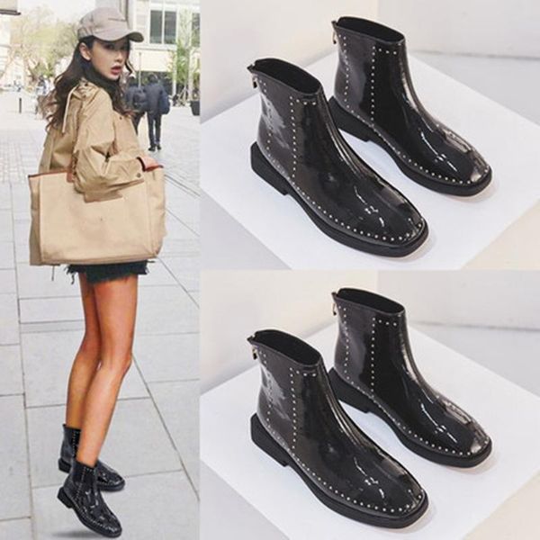 winter zipper rivets boots woman shoes lining ankle cool warm soft casual black ankle boots for women punk style
winter zipper rivets boots woman shoes lining ankle cool warm soft casual black ankle boots for women punk style