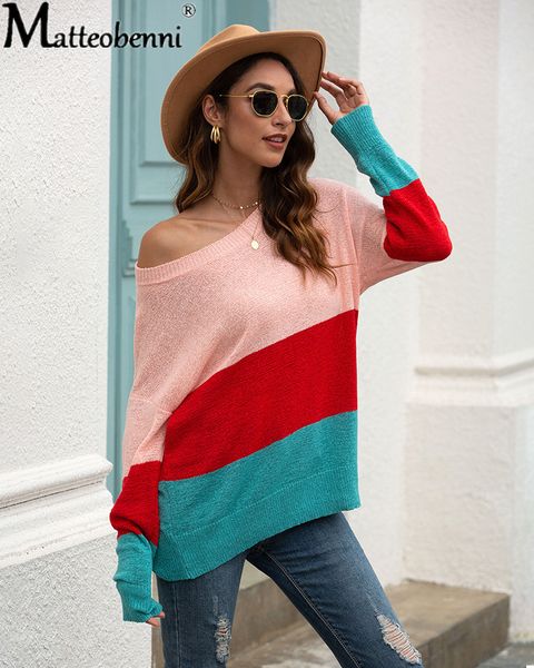 2021 autumn winter new women o-neck sweater casual loose long sleeve knitted jumper female elegant patchwork pink pullover az5y, White;black
2021 autumn winter new women o-neck sweater casual loose long sleeve knitted jumper female elegant patchwork pink pullover az5y, White;black