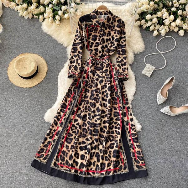 casual dresses autumn 2021 fashion all-match long vestidos women's lapel long-sleeved waist slimming leopard print maxi dress df720, Black;gray
casual dresses autumn 2021 fashion all-match long vestidos women's lapel long-sleeved waist slimming leopard print maxi dress df720, Black;gray