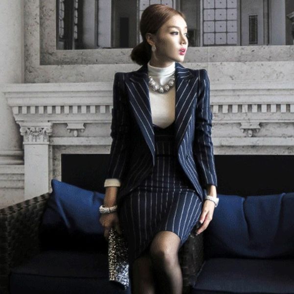 work dresses 2021 autumn women striped jackets blazer and mini bodycon suits female office long sleeve casual sets, White;black
work dresses 2021 autumn women striped jackets blazer and mini bodycon suits female office long sleeve casual sets, White;black