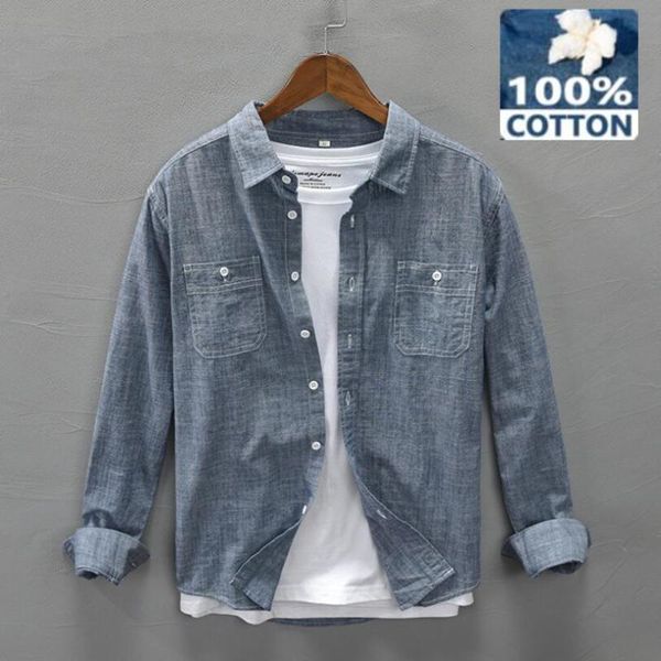 men's casual shirts 2021 vintage autumn work style cotton long sleeve shirt man plus size chemises w2262, White;black
men's casual shirts 2021 vintage autumn work style cotton long sleeve shirt man plus size chemises w2262, White;black