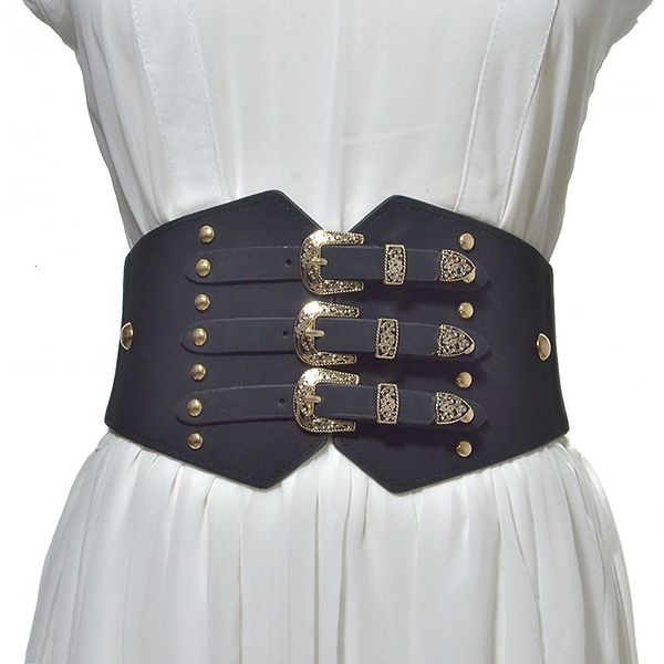 autumn and winter new women's waist seal pattern buckle imitation leather elastic wide belt, Black;brown
autumn and winter new women's waist seal pattern buckle imitation leather elastic wide belt, Black;brown