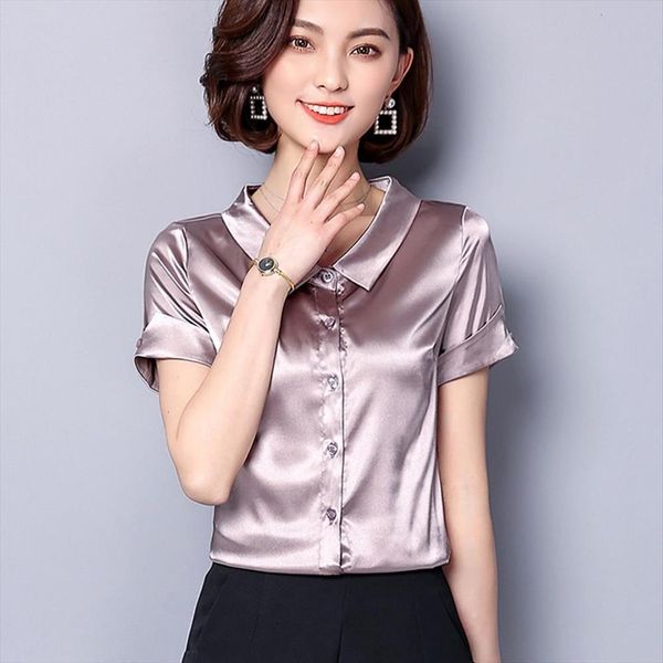 summer bright satin women blouses silk elegant spring autumn office ladies basic work female, White
summer bright satin women blouses silk elegant spring autumn office ladies basic work female, White