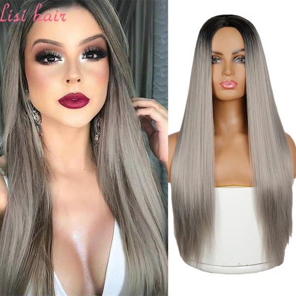 synthetic wigs lisihair silver gray brown gold gradient high density long straight hair ladies wig daily vacation cosplay, Black
synthetic wigs lisihair silver gray brown gold gradient high density long straight hair ladies wig daily vacation cosplay, Black