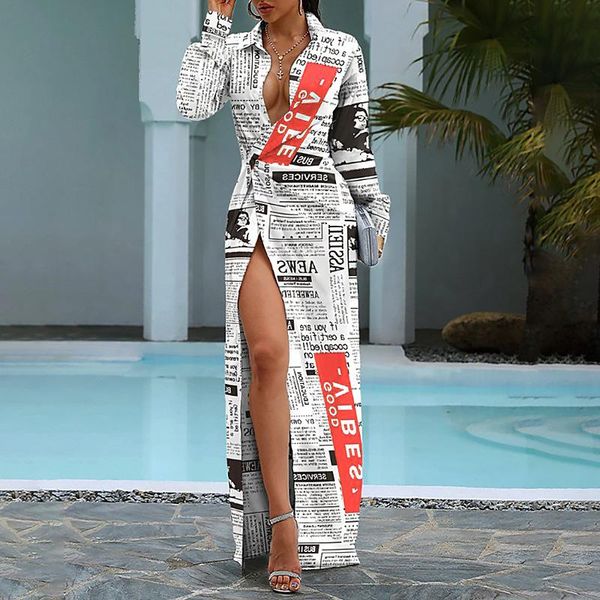 casual dresses autumn street lapel shirt long fashion print sleeve women dress office lady elegant high waist vestidos, Black;gray
casual dresses autumn street lapel shirt long fashion print sleeve women dress office lady elegant high waist vestidos, Black;gray