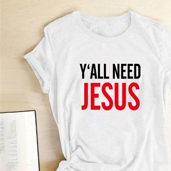 yall need jesus printing t shirts women summer graphic t shirt streetwear crew neck woman clothes casual mujer camisetas, White
yall need jesus printing t shirts women summer graphic t shirt streetwear crew neck woman clothes casual mujer camisetas, White