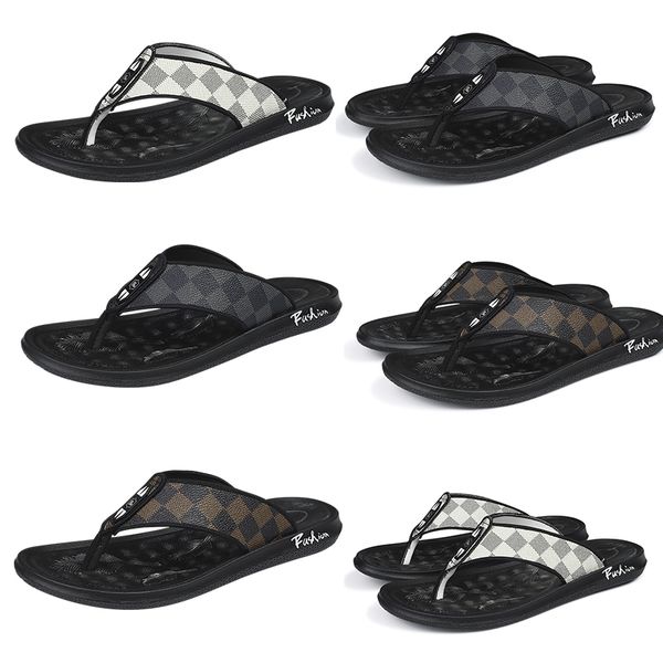 luxury brand checkered pattern slippers designer men non-slip genuine leather slides sandals summer beach casual flip flops, Black
luxury brand checkered pattern slippers designer men non-slip genuine leather slides sandals summer beach casual flip flops, Black