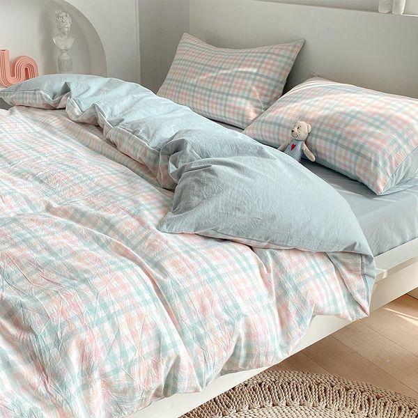 bedding sets northern wind ins 4 times washing cotton contracted lattice single sheet bag three-piece
bedding sets northern wind ins 4 times washing cotton contracted lattice single sheet bag three-piece