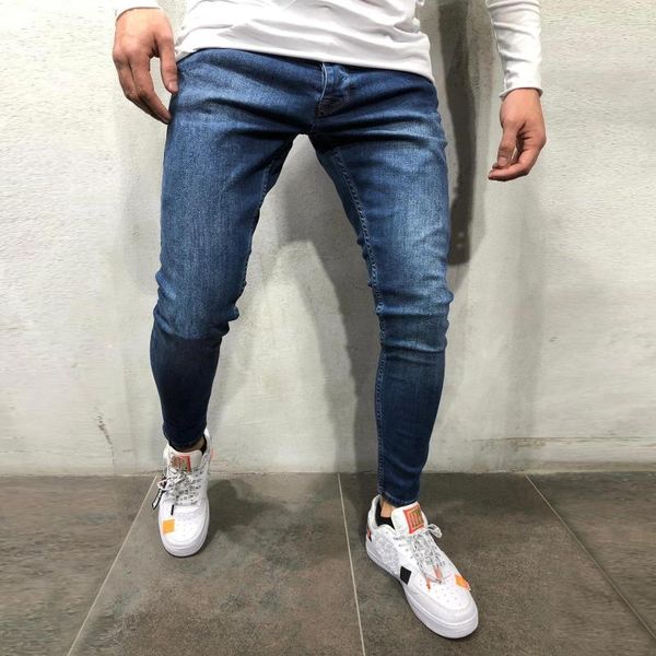 men's jeans for men fashion business casual skinny stretch denim long pants pure color slim biker streetwear pencil trouser, Blue
men's jeans for men fashion business casual skinny stretch denim long pants pure color slim biker streetwear pencil trouser, Blue