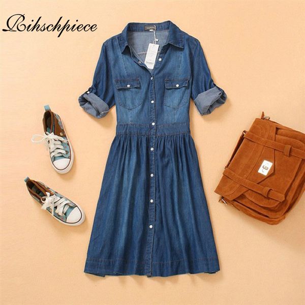 rihschpiece summer denim shirt dress women plus size 4xl vintage tunic dresses party clothing jeans dress rzf1208 y0118, Black;gray
rihschpiece summer denim shirt dress women plus size 4xl vintage tunic dresses party clothing jeans dress rzf1208 y0118, Black;gray