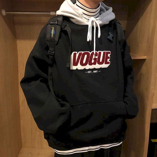 men's hoodies & sweatshirts preppy hoodie hooded pullovers sweatshirt men autumn winter korean student embroidered couple hoody fleece, Black
men's hoodies & sweatshirts preppy hoodie hooded pullovers sweatshirt men autumn winter korean student embroidered couple hoody fleece, Black