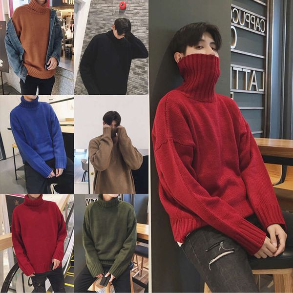 2021turtleneck korean fashion personality couple harajuku style loose knit jacket men's autumn and winter clothes, White;black
2021turtleneck korean fashion personality couple harajuku style loose knit jacket men's autumn and winter clothes, White;black